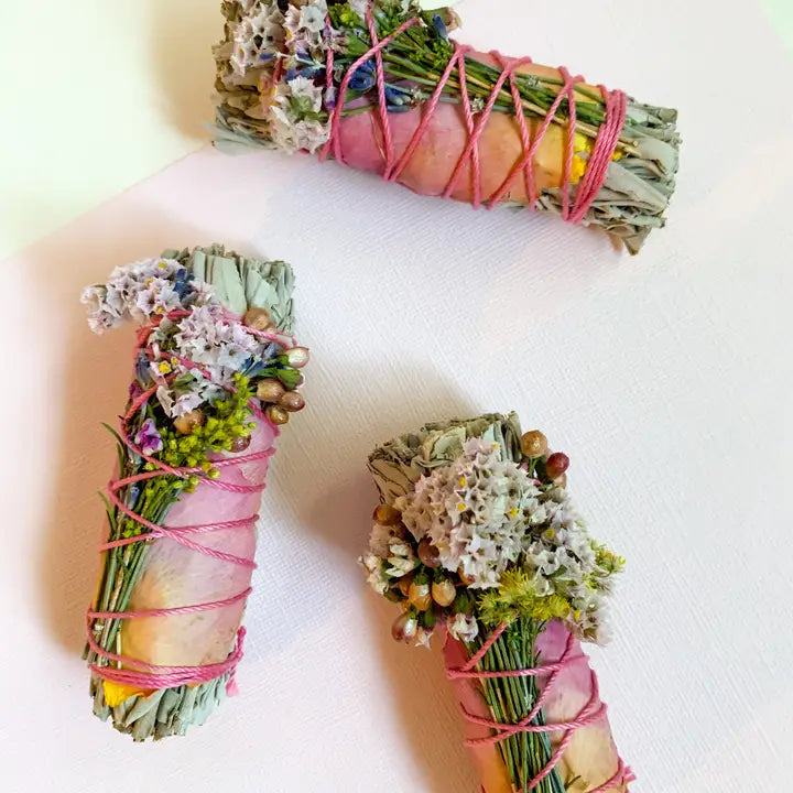 Wildflower + White Sage Smudge Wand